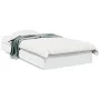 White engineered wood bed with drawers 75x190 cm by vidaXL, Beds and slatted bases - Ref: Foro24-3280713, Price: 123,98 €, Di...