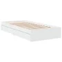 White engineered wood bed with drawers 75x190 cm by vidaXL, Beds and slatted bases - Ref: Foro24-3280713, Price: 123,98 €, Di...
