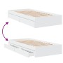 Weißes Holzwerkstoffbett mit Schubladen 75x190 cm von vidaXL, Betten und Lattenroste - Ref: Foro24-3280713, Preis: 125,09 €, ...
