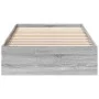 Cama con cajones madera de ingeniería gris Sonoma 75x190 cm de vidaXL, Camas y somieres - Ref: Foro24-3280718, Precio: 123,20...