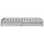 Sonoma gray engineered wood bed with drawers 75x190 cm by vidaXL, Beds and slatted bases - Ref: Foro24-3280718, Price: 124,76...
