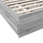 Sonoma gray engineered wood bed with drawers 75x190 cm by vidaXL, Beds and slatted bases - Ref: Foro24-3280718, Price: 123,25...