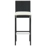 Mesa y taburetes de jardín 3 pzas madera acacia ratán PE negro by vidaXL, Garden sets - Ref: Foro24-3295262, Price: 271,79 €,...