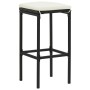 Mesa y taburetes de jardín 5 pzas madera acacia ratán PE negro by vidaXL, Garden sets - Ref: Foro24-3295283, Price: 304,63 €,...