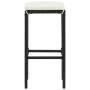 Mesa y taburetes de jardín 5 pzas madera acacia ratán PE negro by vidaXL, Garden sets - Ref: Foro24-3295283, Price: 304,63 €,...