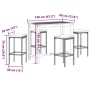 Mesa y taburetes de jardín 5 pzas madera acacia ratán PE negro by vidaXL, Garden sets - Ref: Foro24-3295283, Price: 304,63 €,...