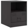 Nachttisch aus schwarzem Stahl 34,5x39x44 cm von vidaXL, Nachttische - Ref: Foro24-841751, Preis: 52,18 €, Rabatt: %