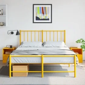 Nachttische, 2 Stück, aus Stahl in Senfgelb, Maße 34,5x39x44 cm. von vidaXL, Nachttische - Ref: Foro24-841758, Preis: 81,52 €...