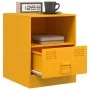 Mesitas de noche 2 uds acero amarillo mostaza 34,5x39x44 cm by vidaXL, Nightstands - Ref: Foro24-841758, Price: 81,49 €, Disc...