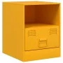 Mesitas de noche 2 uds acero amarillo mostaza 34,5x39x44 cm by vidaXL, Nightstands - Ref: Foro24-841758, Price: 81,49 €, Disc...