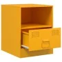 Mesitas de noche 2 uds acero amarillo mostaza 34,5x39x44 cm by vidaXL, Nightstands - Ref: Foro24-841758, Price: 81,49 €, Disc...