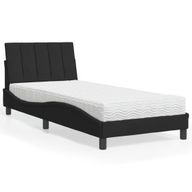Bed with black velvet mattress 90x190 cm by vidaXL, Beds and slatted bases - Ref: Foro24-3208570, Price: 262,76 €, Discount: %
