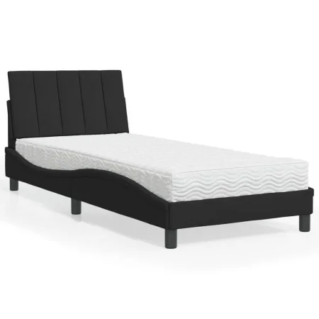 Bed with black velvet mattress 90x190 cm by vidaXL, Beds and slatted bases - Ref: Foro24-3208570, Price: 262,95 €, Discount: %