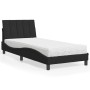 Cama con colchón terciopelo negro 90x190 cm de vidaXL, Camas y somieres - Ref: Foro24-3208570, Precio: 260,55 €, Descuento: %