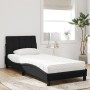 Cama con colchón terciopelo negro 90x190 cm de vidaXL, Camas y somieres - Ref: Foro24-3208570, Precio: 260,55 €, Descuento: %