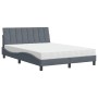 Cama con colchón terciopelo gris oscuro 140x190 cm de vidaXL, Camas y somieres - Ref: Foro24-3208593, Precio: 390,01 €, Descu...