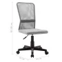Silla de oficina de tela de malla gris 44x52x100 cm de vidaXL, Sillas de oficina - Ref: Foro24-289515, Precio: 71,00 €, Descu...