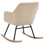 Cremefarbener Schaukelstuhl aus Stoff von vidaXL, Schaukelstühle - Ref: Foro24-289529, Preis: 135,65 €, Rabatt: %