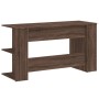 Escritorio madera de ingeniería roble marrón 140x50x75 cm de vidaXL, Escritorios - Ref: Foro24-840554, Precio: 95,00 €, Descu...
