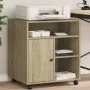Soporte para impresora con ruedas roble Sonoma 60x50x67 cm by vidaXL, Printer supports - Ref: Foro24-840627, Price: 90,62 €, ...
