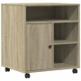 Druckerwagen aus Sonoma-Eiche mit Rollen 60x50x67 cm von vidaXL, Drucker unterstützt - Ref: Foro24-840627, Preis: 91,20 €, Ra...