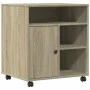 Soporte para impresora con ruedas roble Sonoma 60x50x67 cm by vidaXL, Printer supports - Ref: Foro24-840627, Price: 90,62 €, ...