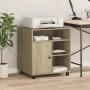 Soporte para impresora con ruedas roble Sonoma 60x50x67 cm by vidaXL, Printer supports - Ref: Foro24-840627, Price: 90,62 €, ...