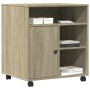 Druckerwagen aus Sonoma-Eiche mit Rollen 60x50x67 cm von vidaXL, Drucker unterstützt - Ref: Foro24-840627, Preis: 91,20 €, Ra...