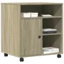 Soporte para impresora con ruedas roble Sonoma 60x50x67 cm by vidaXL, Printer supports - Ref: Foro24-840627, Price: 90,62 €, ...