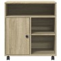 Druckerwagen aus Sonoma-Eiche mit Rollen 60x50x67 cm von vidaXL, Drucker unterstützt - Ref: Foro24-840627, Preis: 91,20 €, Ra...