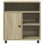 Soporte para impresora con ruedas roble Sonoma 60x50x67 cm by vidaXL, Printer supports - Ref: Foro24-840627, Price: 90,62 €, ...