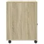 Soporte para impresora con ruedas roble Sonoma 60x50x67 cm by vidaXL, Printer supports - Ref: Foro24-840627, Price: 90,62 €, ...