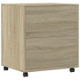 Druckerwagen aus Sonoma-Eiche mit Rollen 60x50x67 cm von vidaXL, Drucker unterstützt - Ref: Foro24-840627, Preis: 91,20 €, Ra...