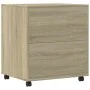 Soporte para impresora con ruedas roble Sonoma 60x50x67 cm by vidaXL, Printer supports - Ref: Foro24-840627, Price: 90,62 €, ...