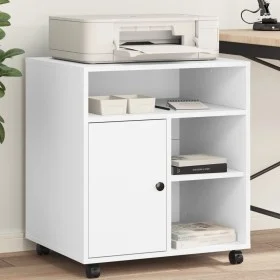 Druckerwagen mit Rädern, weiß, 60x50x67 cm. von vidaXL, Drucker unterstützt - Ref: Foro24-840625, Preis: 87,02 €, Rabatt: %