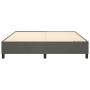 Estructura de cama sin colchón terciopelo gris oscuro 160x200cm