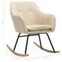 Silla mecedora de tela crema de vidaXL, Mecedoras - Ref: Foro24-289529, Precio: 133,74 €, Descuento: %