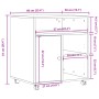 Druckerwagen mit Rädern, weiß, 60x50x67 cm. von vidaXL, Drucker unterstützt - Ref: Foro24-840625, Preis: 82,32 €, Rabatt: %