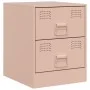 Mesita de noche acero rosa 34,5x39x44 cm by vidaXL, Nightstands - Ref: Foro24-841621, Price: 53,40 €, Discount: %