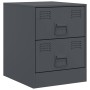 Nachttisch aus anthrazitgrauem Stahl, 34,5x39x44 cm. von vidaXL, Nachttische - Ref: Foro24-841623, Preis: 54,05 €, Rabatt: %