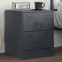 Nachttisch aus anthrazitgrauem Stahl, 34,5x39x44 cm. von vidaXL, Nachttische - Ref: Foro24-841623, Preis: 54,05 €, Rabatt: %