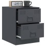 Mesita de noche acero gris antracita 34,5x39x44 cm de vidaXL, Mesitas de noche - Ref: Foro24-841623, Precio: 54,66 €