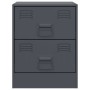 Nachttisch aus anthrazitgrauem Stahl, 34,5x39x44 cm. von vidaXL, Nachttische - Ref: Foro24-841623, Preis: 54,05 €, Rabatt: %