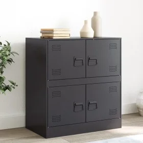Schwarzer Stahlschrank 67x39x73 cm von vidaXL, Sideboards - Ref: Foro24-841649, Preis: 99,68 €, Rabatt: %