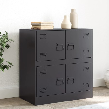 Aparador de acero negro 67x39x73 cm de vidaXL, Aparadores - Ref: Foro24-841649, Precio: 126,19 €, Descuento: %
