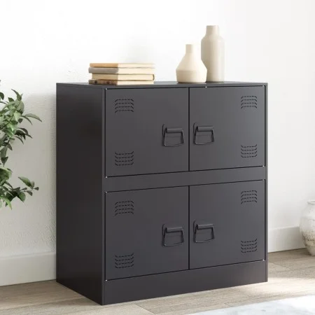 Schwarzer Stahlschrank 67x39x73 cm von vidaXL, Sideboards - Ref: Foro24-841649, Preis: 124,51 €, Rabatt: %
