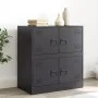 Schwarzer Stahlschrank 67x39x73 cm von vidaXL, Sideboards - Ref: Foro24-841649, Preis: 124,51 €, Rabatt: %