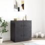 Aparador de acero negro 67x39x73 cm de vidaXL, Aparadores - Ref: Foro24-841649, Precio: 126,19 €, Descuento: %