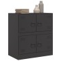 Aparador de acero negro 67x39x73 cm de vidaXL, Aparadores - Ref: Foro24-841649, Precio: 126,19 €, Descuento: %