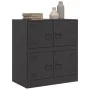 Schwarzer Stahlschrank 67x39x73 cm von vidaXL, Sideboards - Ref: Foro24-841649, Preis: 124,51 €, Rabatt: %